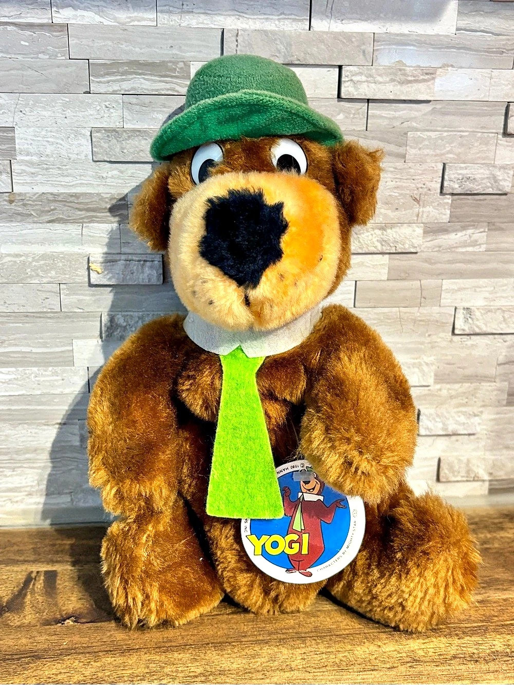 Hanna-Barbera Mighty Star Yogi Bear Plush Stuffed Animal Brown & Green